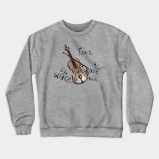 Music, violin with violin bow Crewneck Sweatshirt